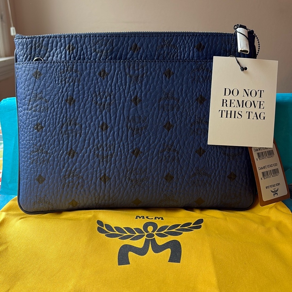 🪸  MCM AREN CROSSBODY POUCH IN CUBIC CORAL VISETOS 🪸 NWT 🪸 - Picture 15 of 16